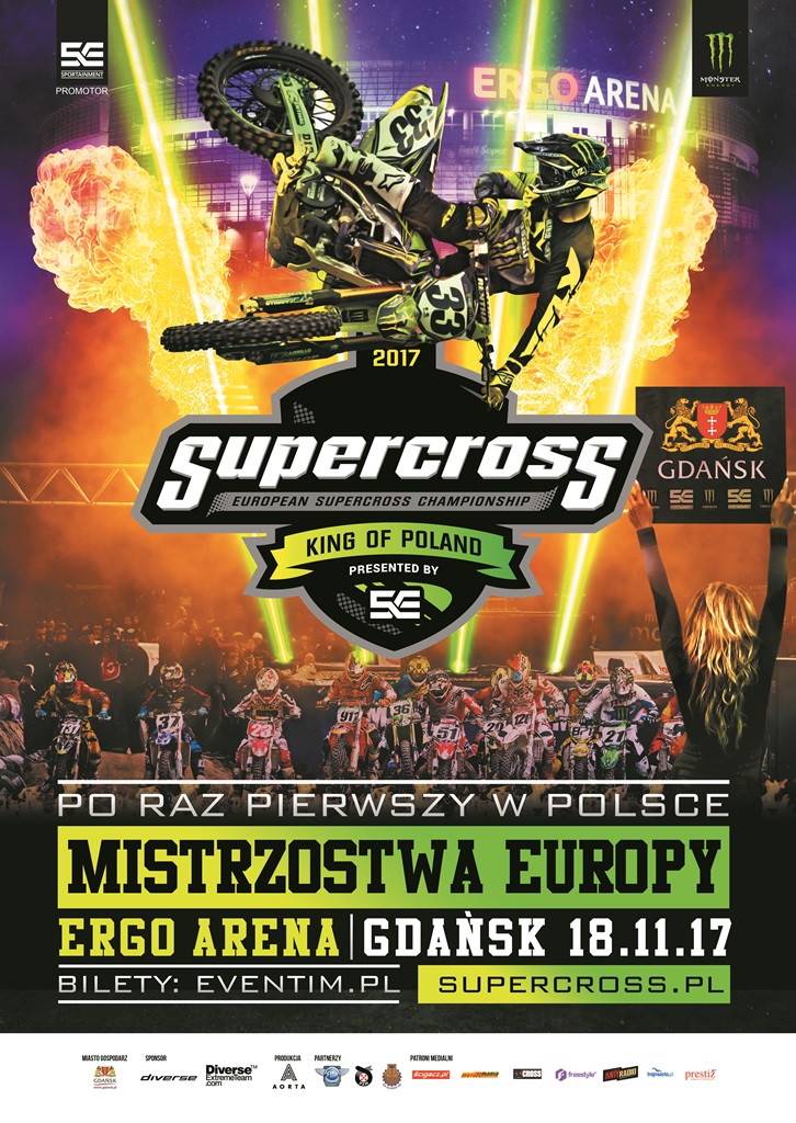 Zdjęcia Supercross plakat Z Los Angeles do Gdanska