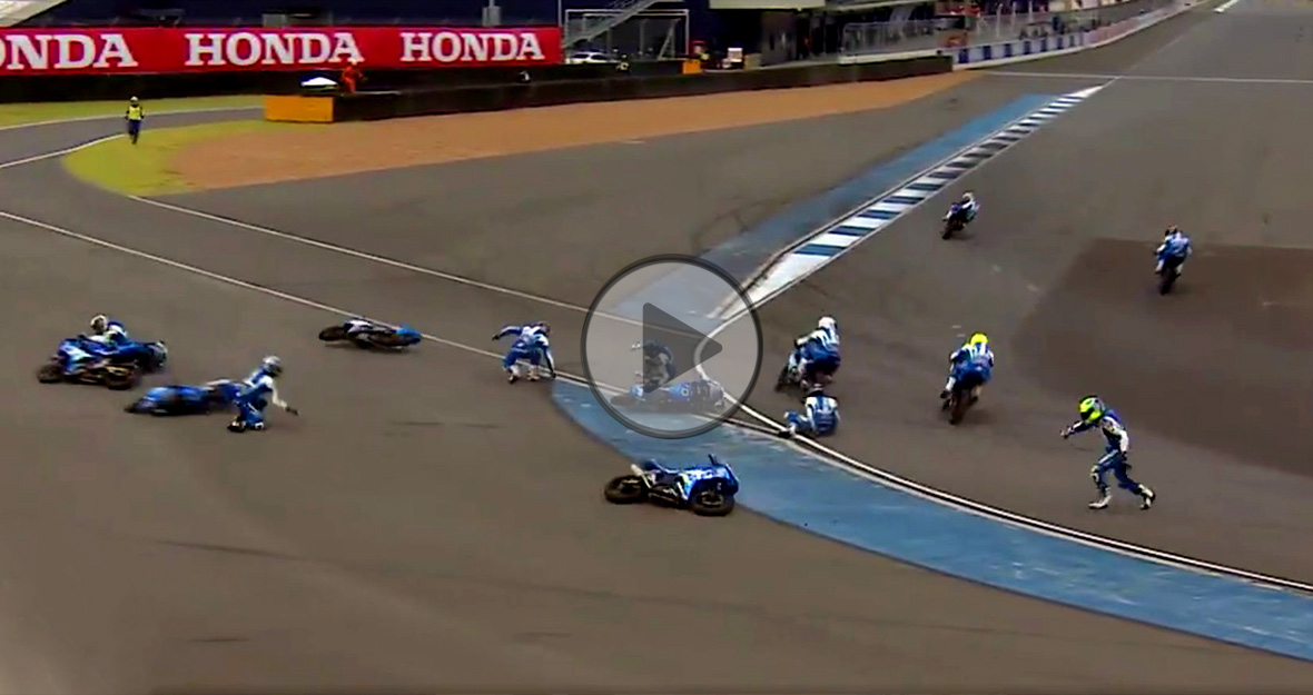 grupowa gleba na torze z