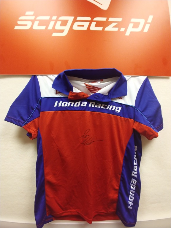 Koszulka Polo Honda Racing z autografem IAN HUTCHINSON