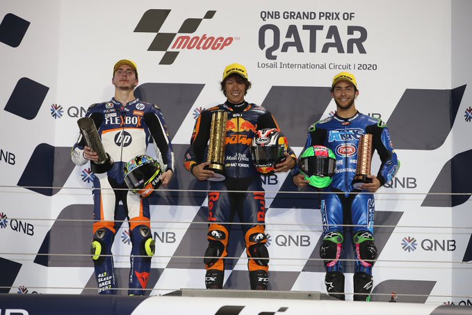 MotoGP Moto2 Katar wyscig podium