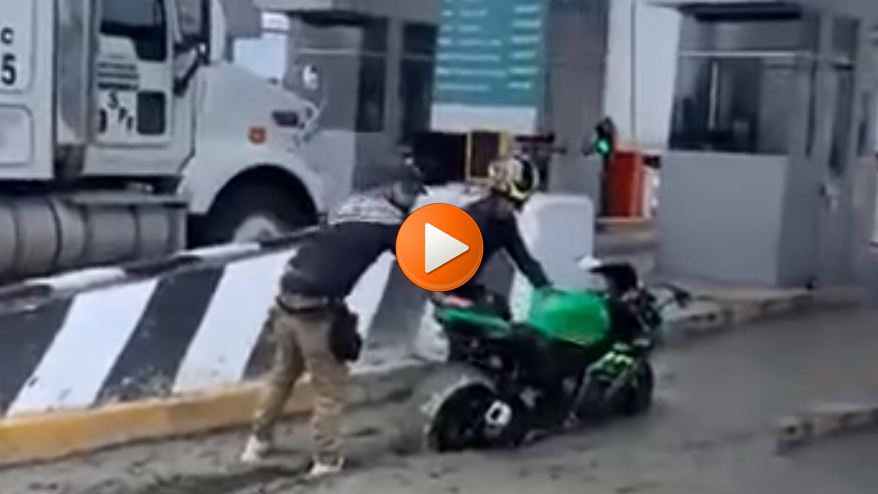 autostrada beton motocykl z