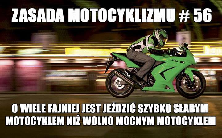 szybki vs wolny motocyklista